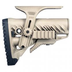Crosse avec busc/appui-joue réglable et rails Picatinny FDE FAB Defense GLR-16 PCP pour AR-15/M4/M16