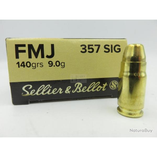 SELLIER BELLOT 357 SIG 140GR 9G FMJ