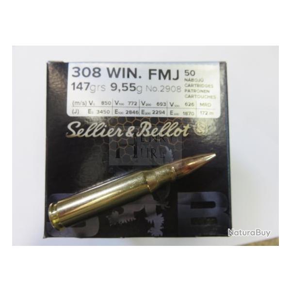 SELLIER BELLOT 308WIN FMJ 147GR X50