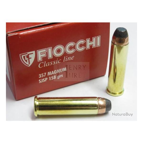 FIOCCHI 357 MAGNUM 158GR SJSP X50