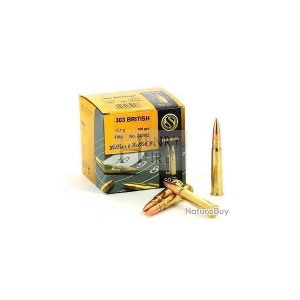 SELLIER BELLOT 303 BRITISH FMJ 180 GR VRAC X50