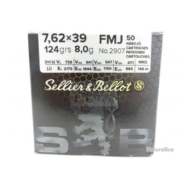 SELLIER BELLOT 762X39 FMJ 124GR X50