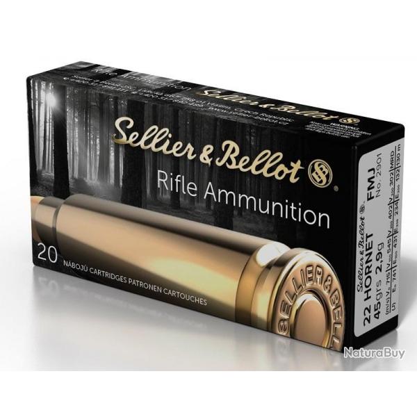 SELLIER BELLOT 22 HORNET FMJ 45GR X20