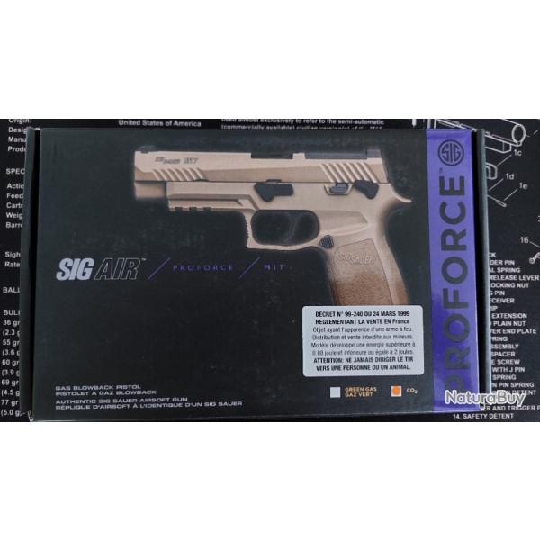 Sig Air Pro Force VFC M17 FDE CO2 Airsoft Pistol