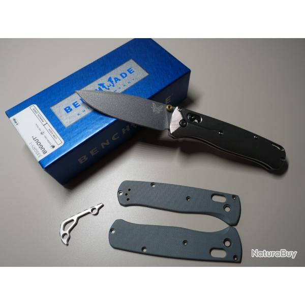 BENCHMADE BUGOUT 535 GRY + Titane + G-10