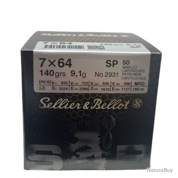 Balles SELLIER&BELLOT sp cal.7x64 150gr 9.7g par 150