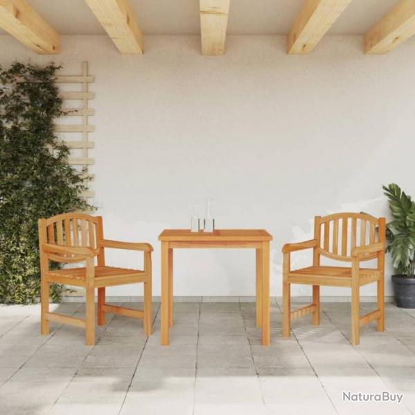 Ensemble  dner de jardin 3 pcs Bois de teck massif