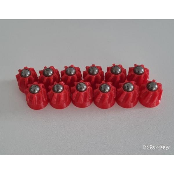 12x Ogives rouge billes acier 8mm slug pour HDS 68 T4E Umarex