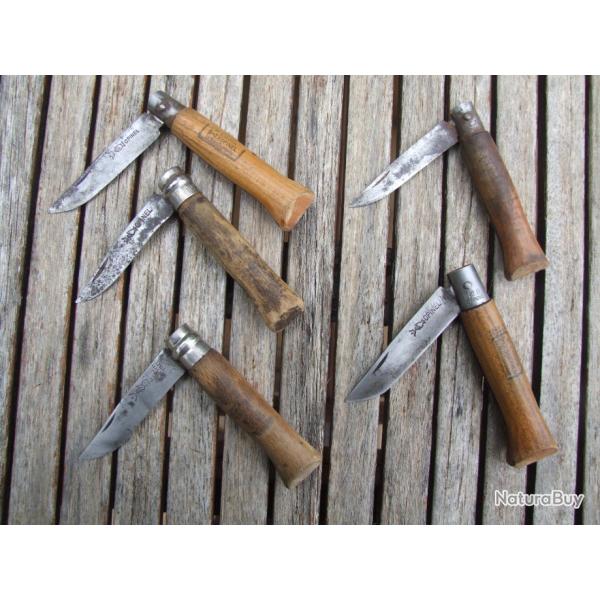 Lot de 5 anciens couteaux Opinel