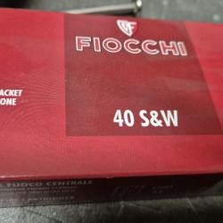 50 cartouches FIOCCHI calibre 40SW FMJ 170Grs