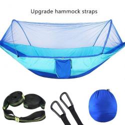 Hamac de Camping avec moustiquaire Pop-Up, facile à transporter BLEU CLAIR  XL