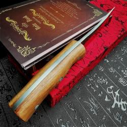 PEGASI Huanghua-couteau en acier forgé, manche en bois de poire
