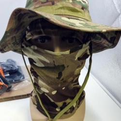Cagoule + Chapeau camouflage -  chasse/paintball