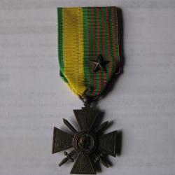 Médaille Croix de Guerre 14-19 double ruban
