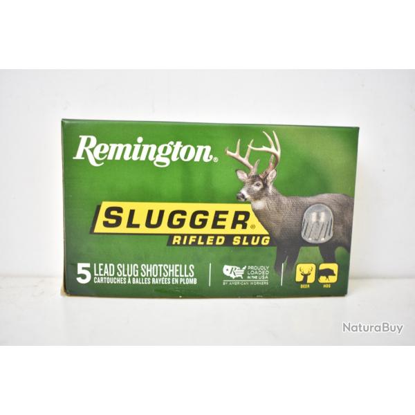 5 Boites de Balles Remington Slugger Rifled Slug calibre 12