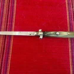 Couteau à Mécanisme ancien Inox et Corne Longueur totale 28 cms