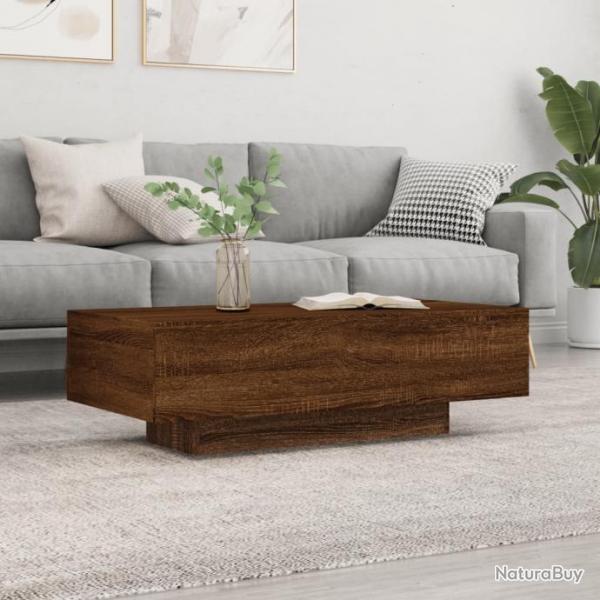 Table basse chne marron 100x49,5x31 cm bois d'ingnierie