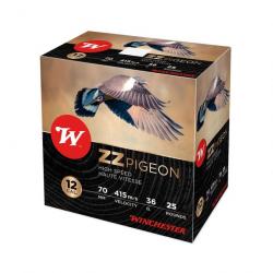 BOITE DE 25 CARTOUCHES WINCHESTER ZZ PIGEON 36G BOURRE JUPE CAL.12 70 PLOMB