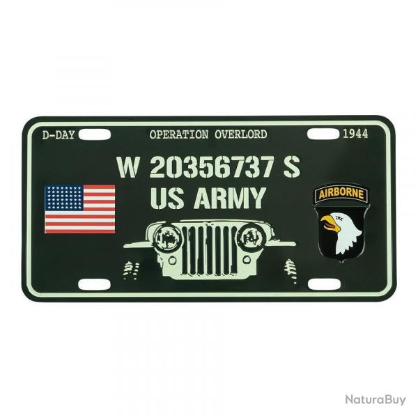 Plaque d'immatriculation D-Day Willys