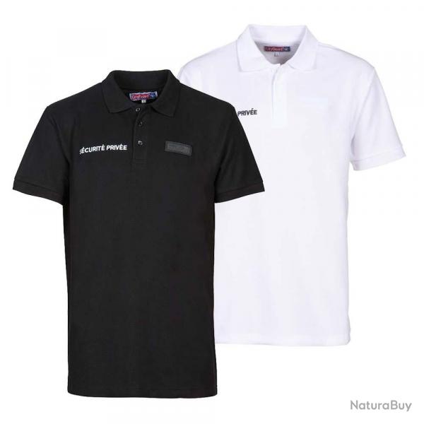 POLO COTON SECURITE FENETRE MATRICULE A BRODER NOIR