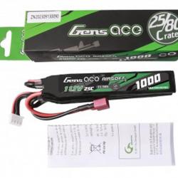 Batterie 11.1v 1000 mah 3 sticks T-Dean Genspow
