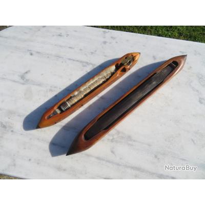 Lot De 2 Navettes Tissage Bois Hêtre – Navette Métiers à Tisser Pour Pull Écharpe Tapisserie Inkle DIY
