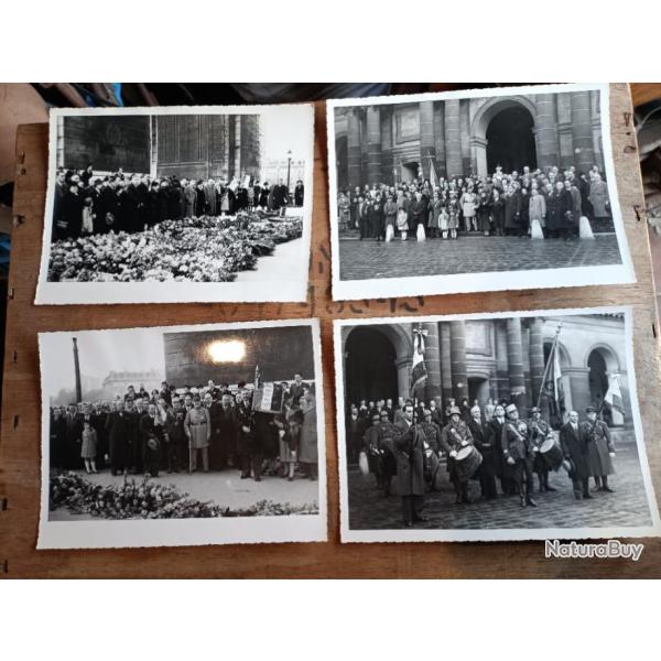 Lot de 4 photos anciens du 52e d infanterie 1934