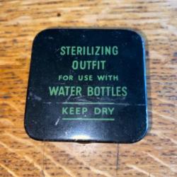 Boîte stérilisation eau anglais WW2