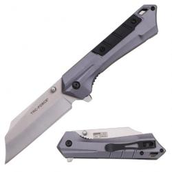 Couteau Tac Force A/O Gray/Black Manche Aluminium Lame Cleaver Acier 3Cr13 Linerlock Clip TF1047GY -