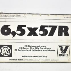 1 Boite RWS V-Mantel 6,5x57R