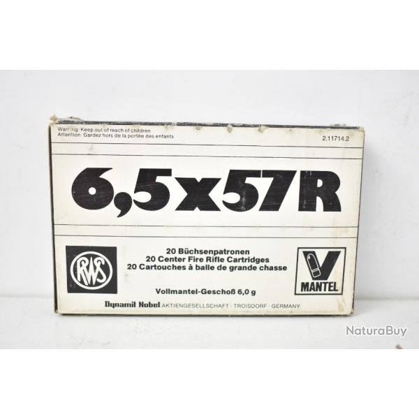 1 Boite RWS V-Mantel 6,5x57R