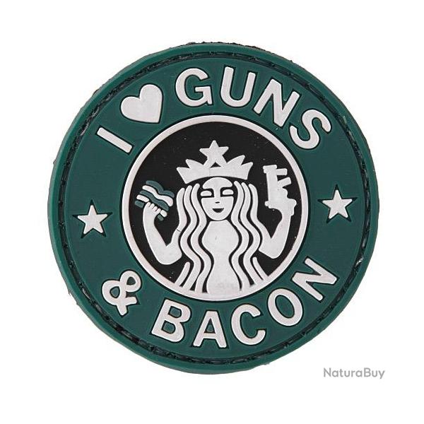 ( Patch PVC I love Guns & Bacon)Patch PVC I love Guns & Bacon