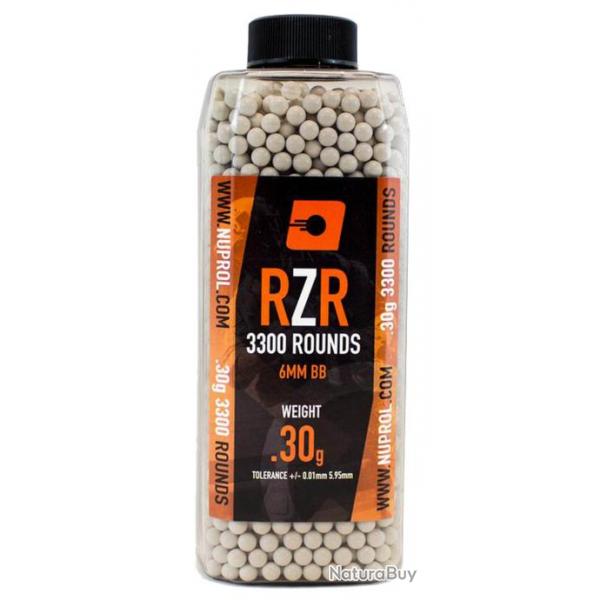 ( Billes Airsoft 6mm RZR 0.30g bouteille 3300 bbs)Billes Airsoft 6mm RZR 0.30g bouteille 3300 bbs