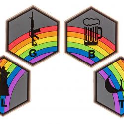 Lot de 4 patchs Sentinel Gear LGBT