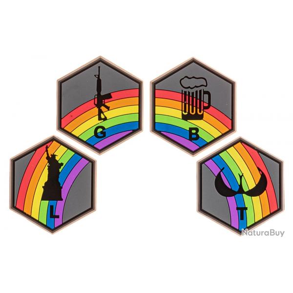 ( Lot de 4 patchs Sentinel Gear LGBT)Lot de 4 patchs Sentinel Gear LGBT