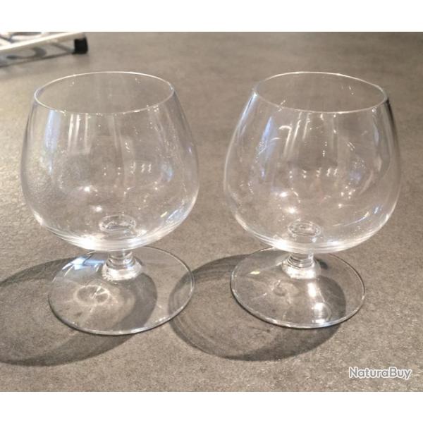 Duo de verres  alcool fort en cristal