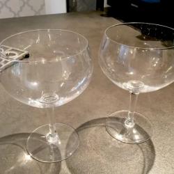 Duo de verres en cristal pour le vin de Bourgogne
