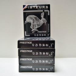 Cartouches Pisteur Prestige 36 gr BJ plombs n°1 et 2 - calibre 12/70 x5 boites