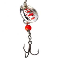 CUILLER TRUITE GUNKI DOTS 2H SPOTTED FULL SILVER RED 3.8G