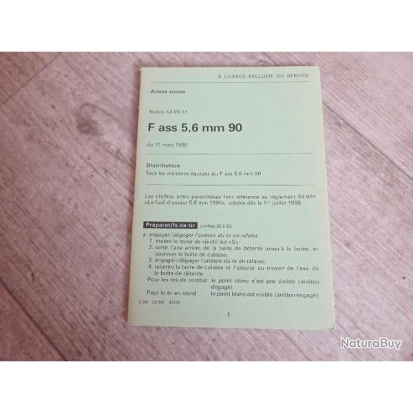 Rglement, notice FASS 90. Dpliant cartonn. 1988