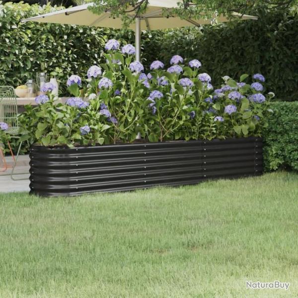 Lit surlev de jardin Acier enduit de poudre Anthracite