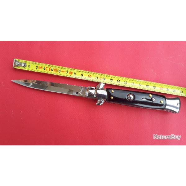 Couteau automatique Italien AKC type Vendetta  lame Inox avec tui nylon - Etat neuf de stock -