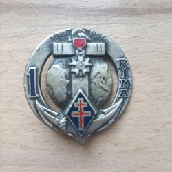 insigne militaire du 1er rima regiment d'infanterie de marine.