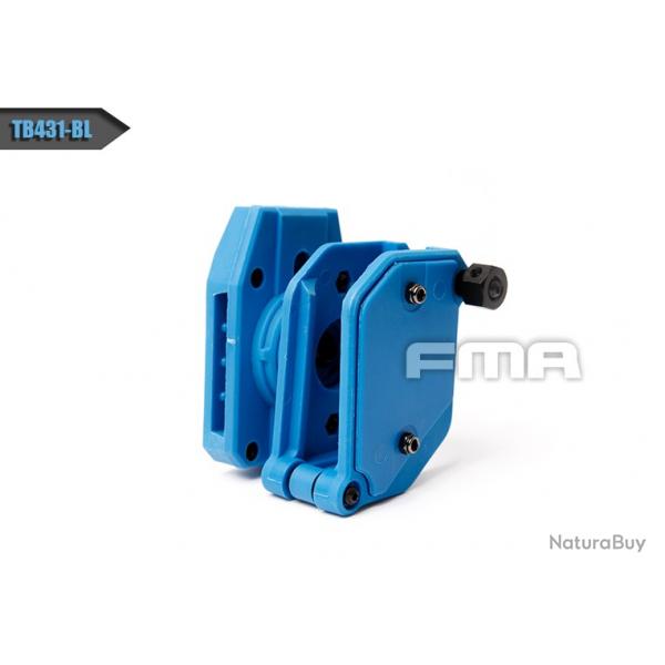 FMA IPSC Support Chargeur de vitesse multi-angle Gear Mag Holster /  1 bleu - 1 jaune