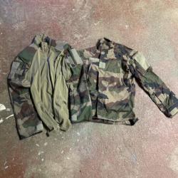 veste F3 camouflée et chemise UBAS armée Française état neuf