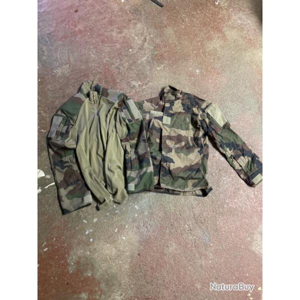 veste F3 camoufle et chemise UBAS arme Franaise tat neuf