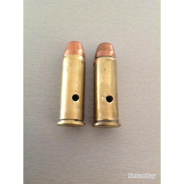 2 balles neutralises calibre 44 Rem Mag