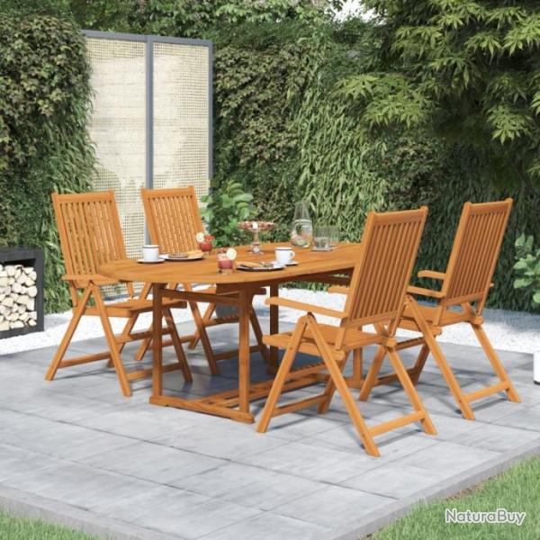 Salon de jardin 5 pcs Bois d'acacia massif