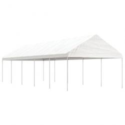 Belvédère avec toit blanc 11,15x4,08x3,22 m polyéthylène