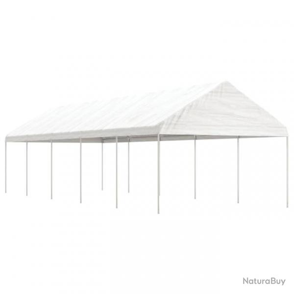 Belvdre avec toit blanc 11,15x4,08x3,22 m polythylne